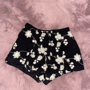 High Waisted Floral Shorts